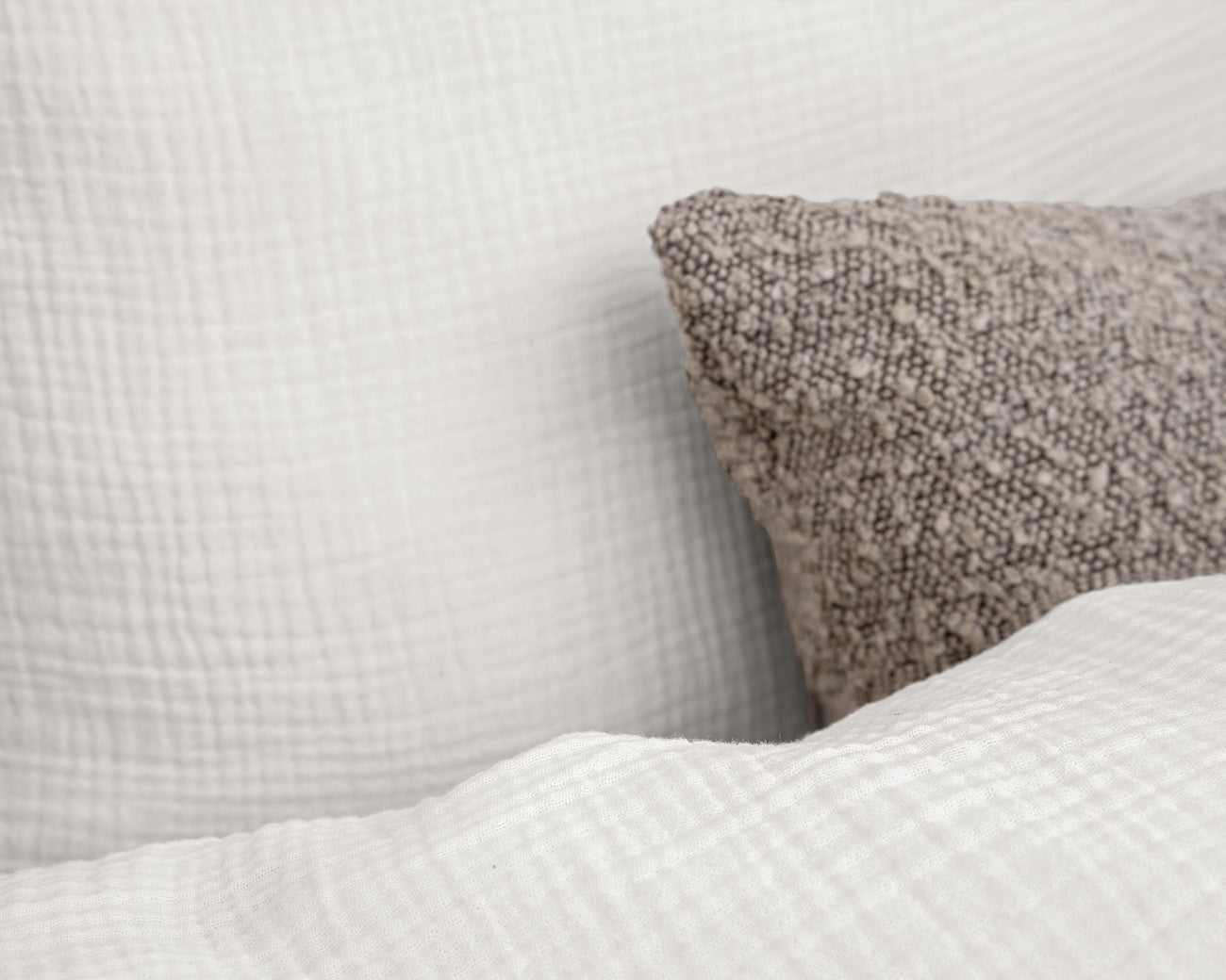 Mousseline Dekbedovertrek 240x200/220 Lits-Jumeaux Off White