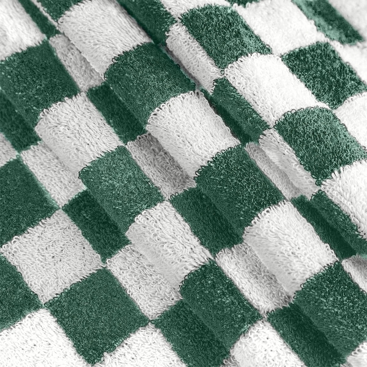 Theedoeken en Handdoeken Set (12 stuks) - Groen-Wit