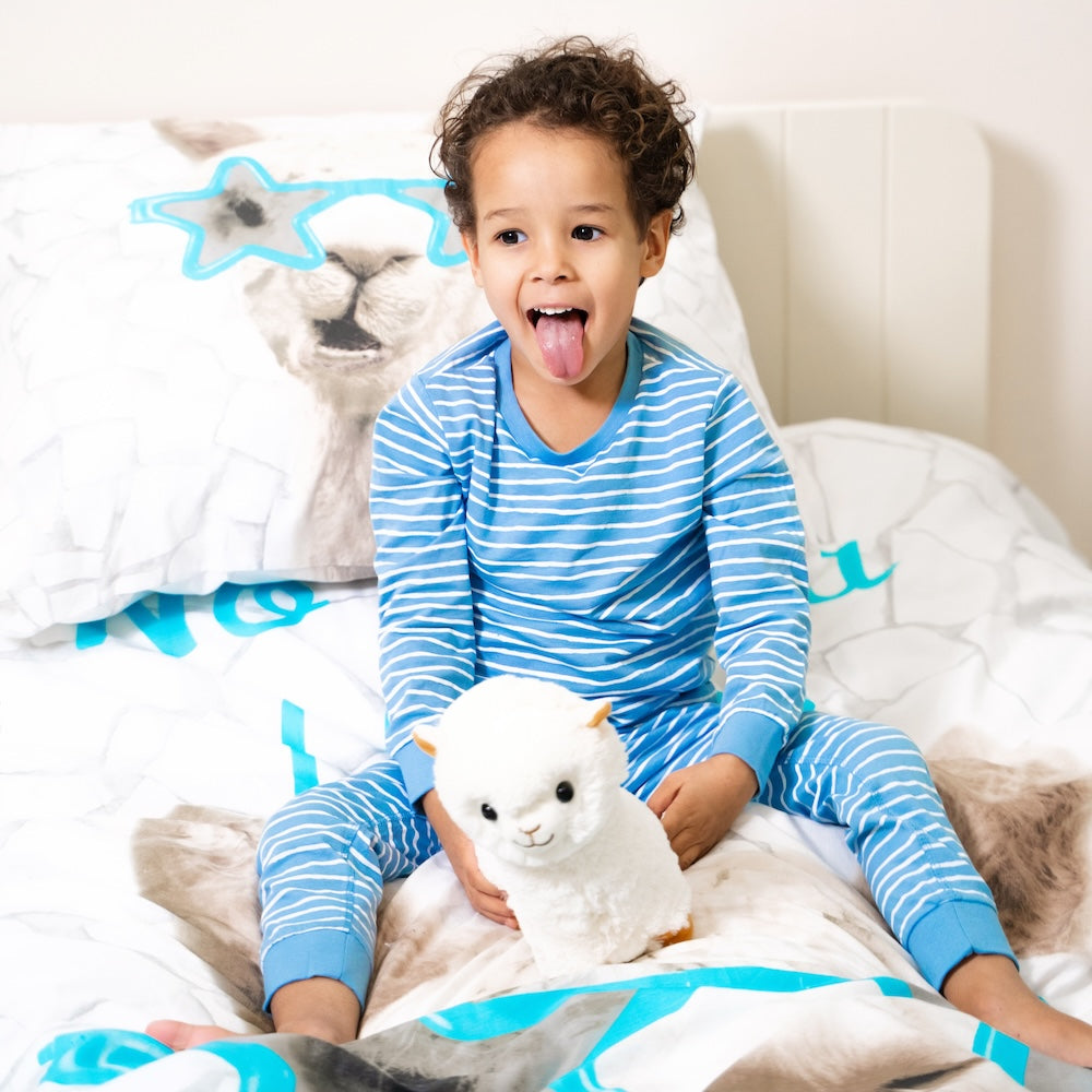Llama Kinder Dekbedovertrek 140x200/220 Little Monster