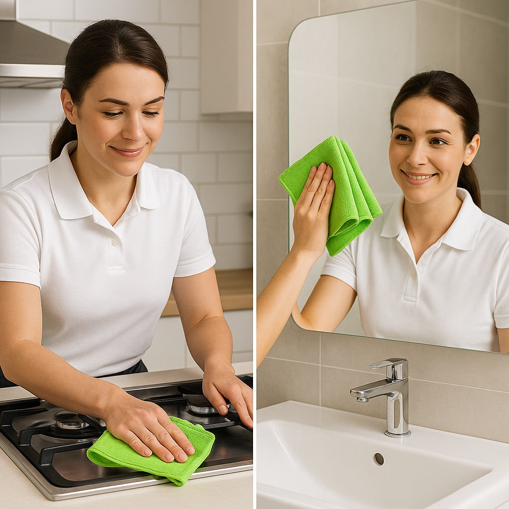 Microvezeldoeken 40x40cm (set van 10) Horeca Line Groen