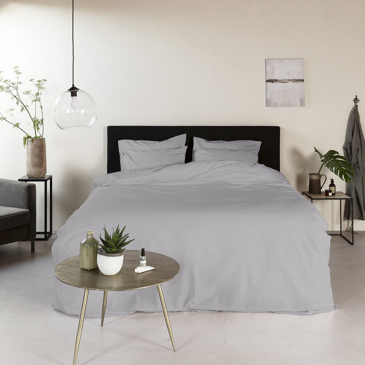 Uni Kussenslopen 2-pack Pure Cotton 60x70 Grijs