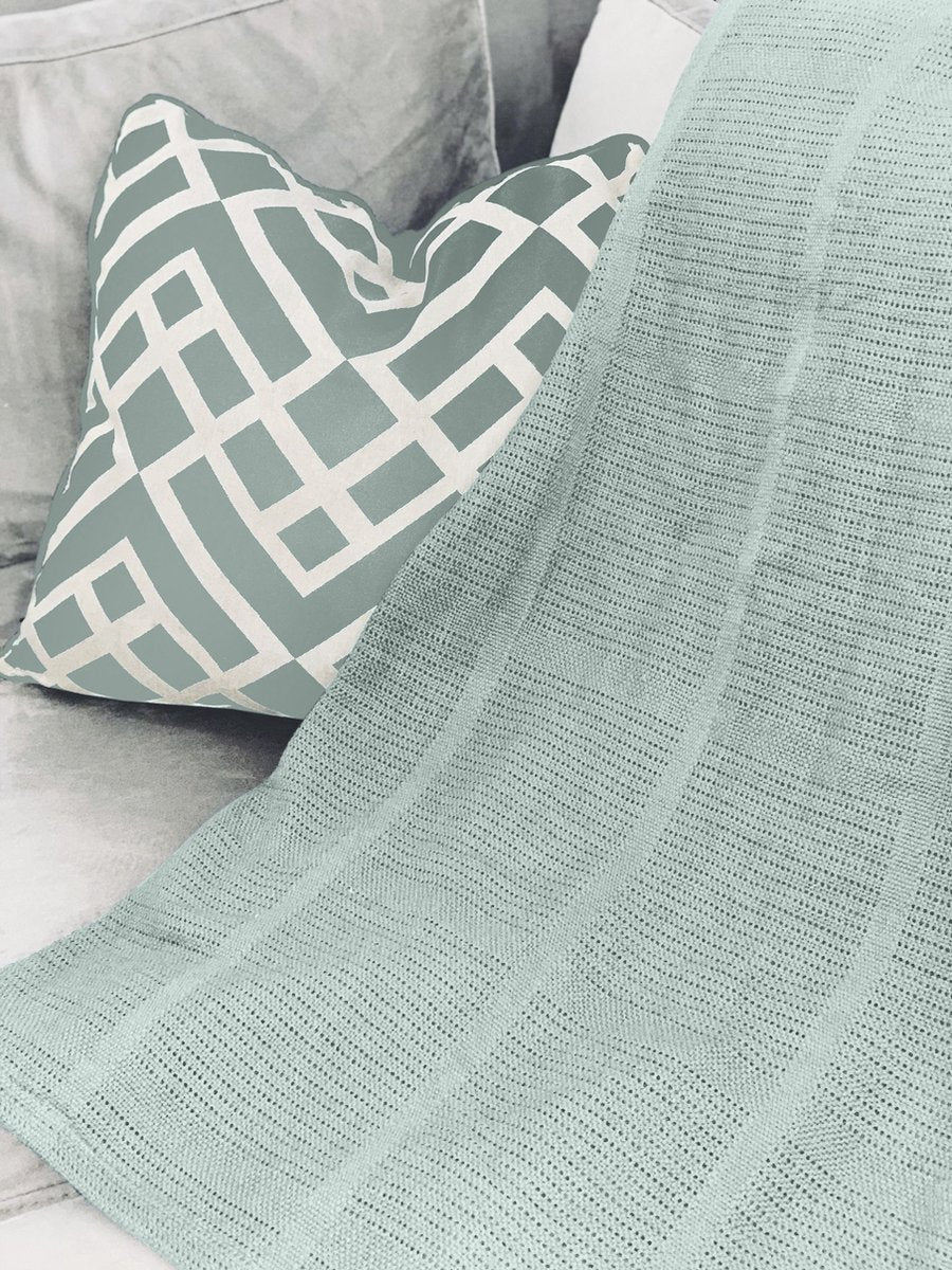 Cellulair Plaid 150x200 Pure Cotton Groen
