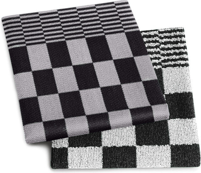 Chess Keukenhanddoeken 50x50cm (Set van 6) Horeca Line Zwart