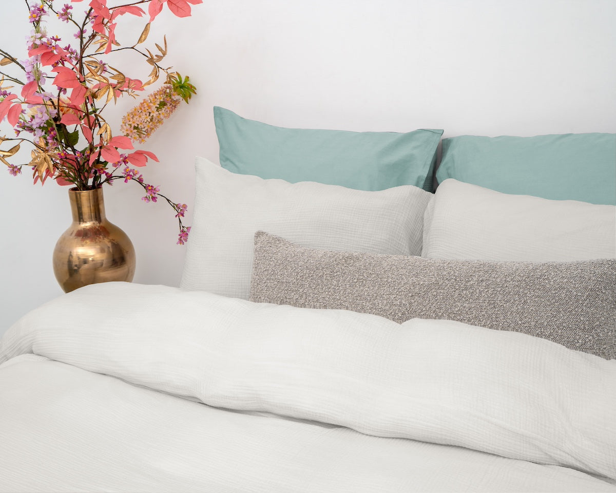 Mousseline Dekbedovertrek 1-persoons 140x200/220 Off White