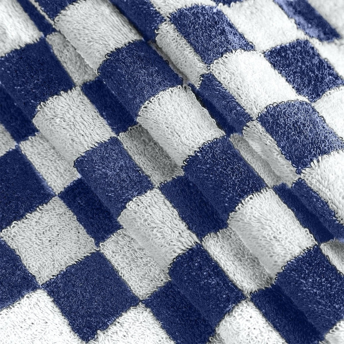 Keukenhanddoeken Geruit 50x50 - Set van 3 - Blauw-Wit