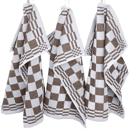 Keukendoeken Set 50×50 cm Badstof Horeca Bruin