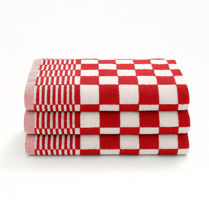 Keukendoeken Set 50×50 cm Badstof Horeca Rood
