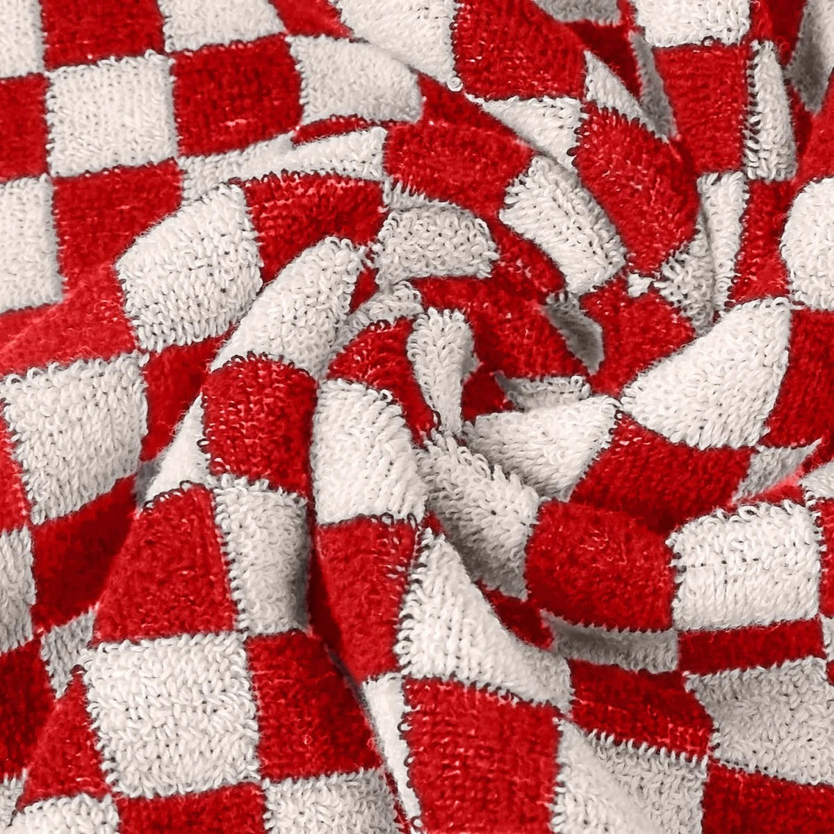 Keukenhanddoeken Geruit 50x50 - Set van 3 - Rood-Wit