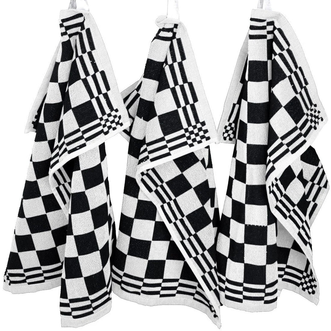 Keukendoeken Set 50×50 cm Badstof Horeca Zwart