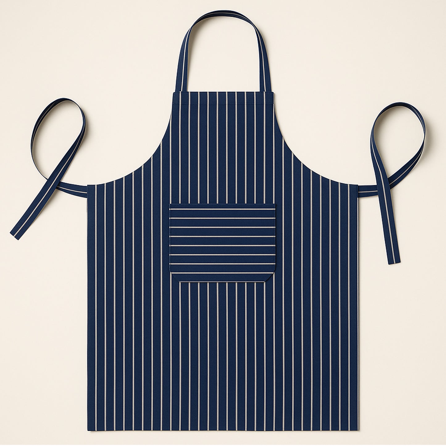 Keukenschort Gestreep 60x70 cm Horeca Line Blauw