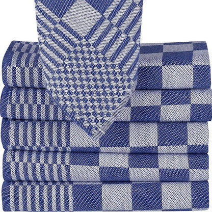 PureCotton Theedoeken 65x65cm (Set van 6) Blauw