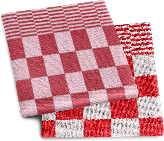 PureCotton Keukenhanddoeken 50x50cm (Set van 6) Rood