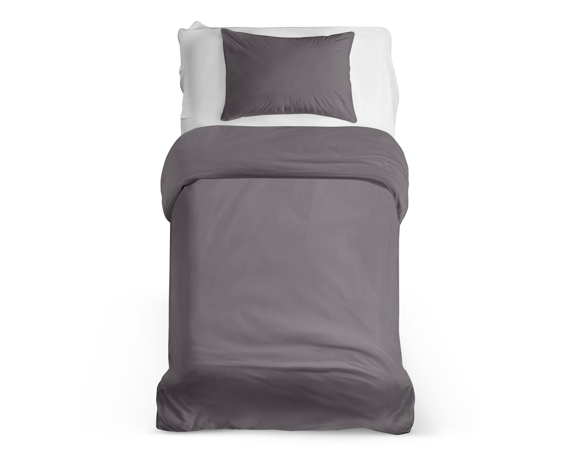 Dekbedovertrek 140x200 antraciet van katoen - zacht, ademend en comfortabel beddengoed - Beterkatoen