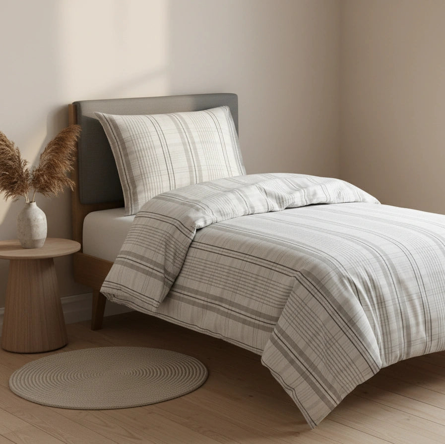 Dekbedovertrek 140x200 Katoen Check