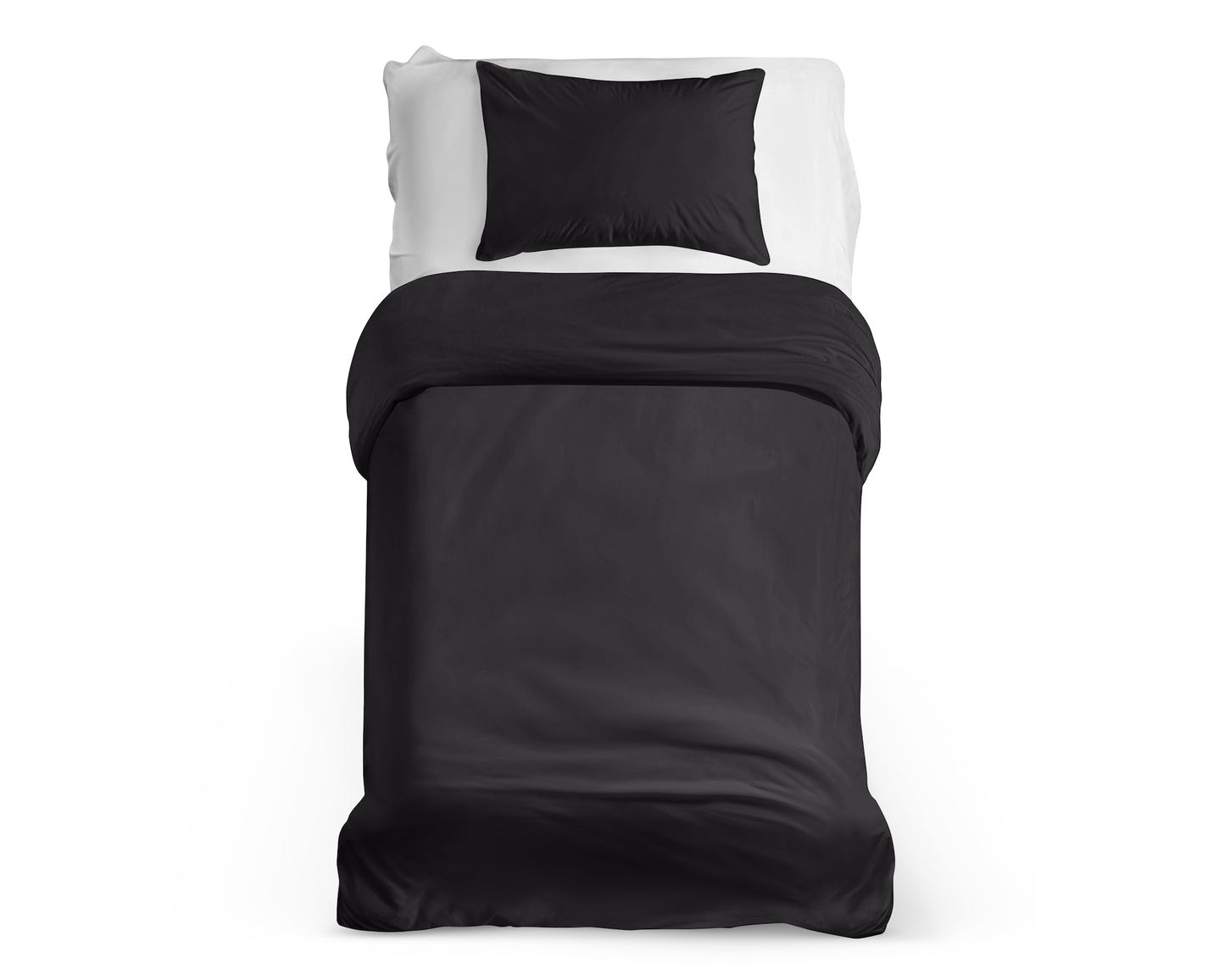 Dekbedovertrek 140x200 zwart van katoen - zacht, ademend en comfortabel beddengoed - Beterkatoen