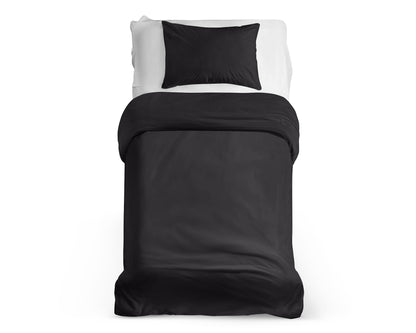 Dekbedovertrek 140x200 zwart van katoen - zacht, ademend en comfortabel beddengoed - Beterkatoen