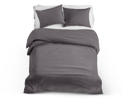 Dekbedovertrek 200x200 antraciet van 100% katoen - ademend, duurzaam en tijdloos -Beterkatoen