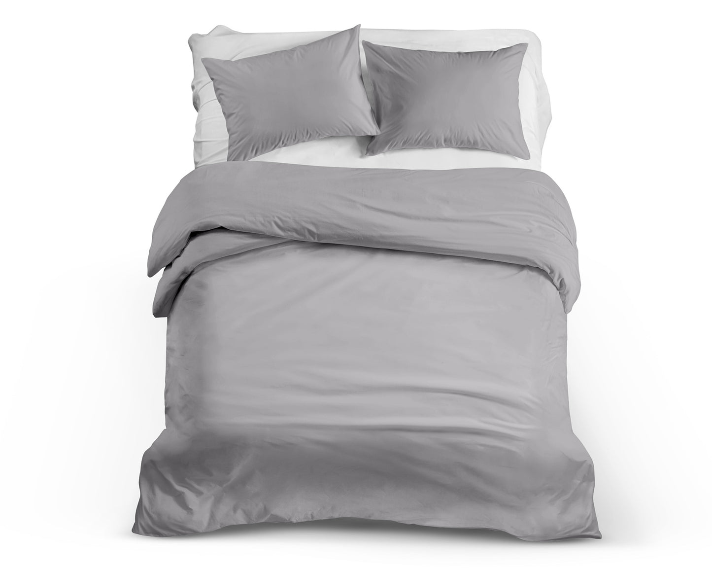Dekbedovertrek 200x200 grijs van 100% katoen - ademend, duurzaam en tijdloos -Beterkatoen