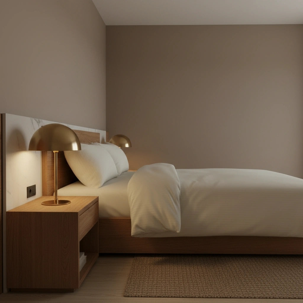 Dekbedovertrek 200x200 Satijn Katoen Gestreept Creme