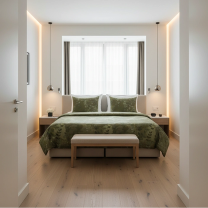 Dekbedovertrek 240x220 Katoen Leaves