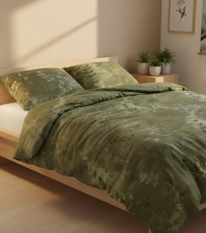 Dekbedovertrek 240x220 Katoen Leaves
