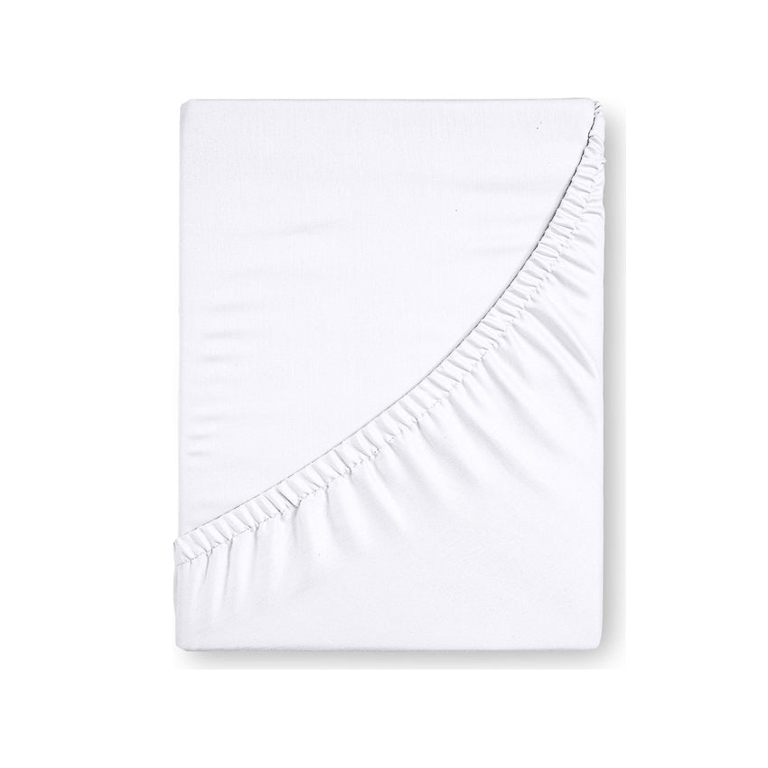 Katoenen hoeslaken wit in verpakking -duurzaam geweven katoen van Beterkatoen