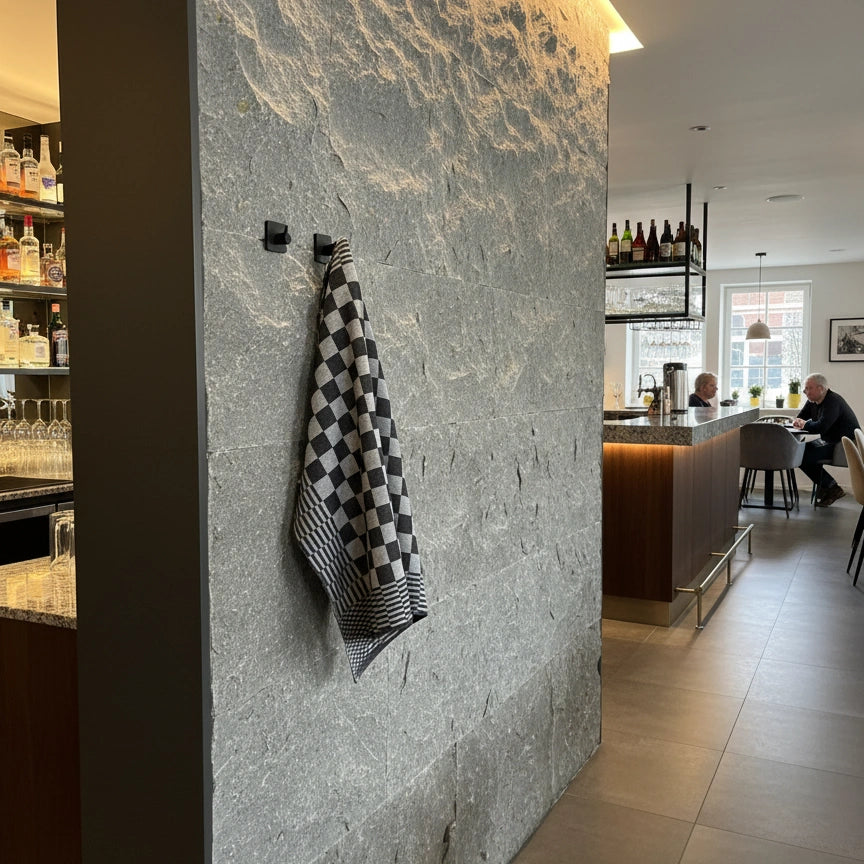 Theedoeken en Handdoeken Set (12 stuks) - Zwart-Wit