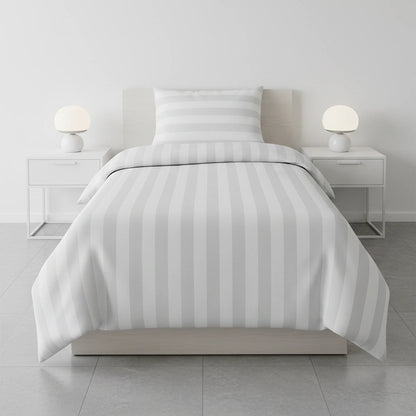 Hotel Dekbedovertrek 140x200 - Satijn streep 27mm - Wit