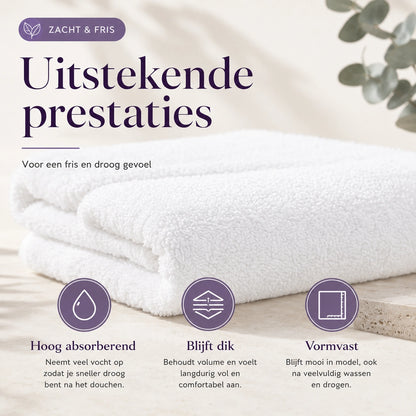 Hotel Handdoek - 50x100 - 650 g/m² - 100% katoen - Wit