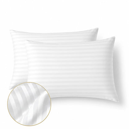 Hotel kussenslopen set van 2 - 60x70 - Egyptisch katoensatijn - 10mm - TC250