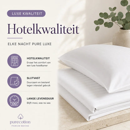 Hotel kussenslopen set van 2 - 60x70 - Egyptisch katoensatijn - TC300