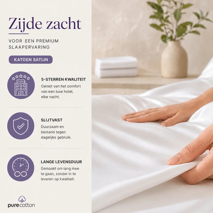 Hotel kussenslopen set van 2 - 60x70 - Egyptisch katoensatijn - TC300