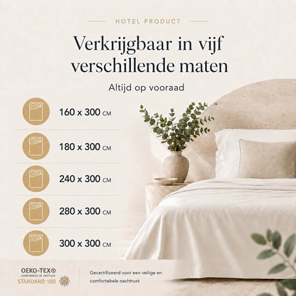 Laken 2-Persoons 240x300 - 100% Katoen Perkaal - Wit