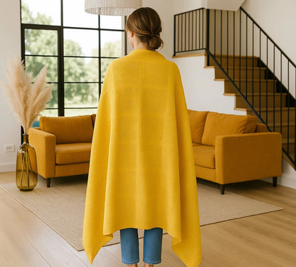 Katoenen Plaid 130×180 Geel