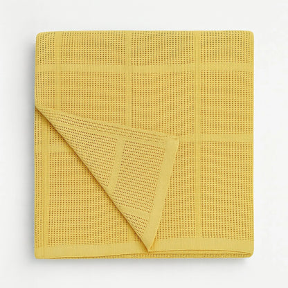 Katoenen Plaid 130×180 Geel