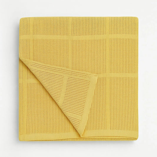 Katoenen Plaid 130×180 Geel