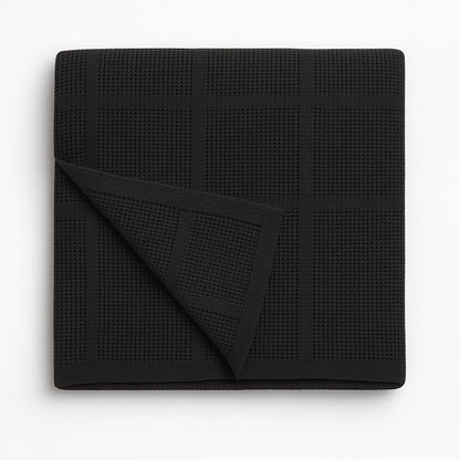 Katoenen plaid 150x200 antraciet - zachte luchtig geweven deken voor bank  woonkamer of als bedsprei - Beterkatoen