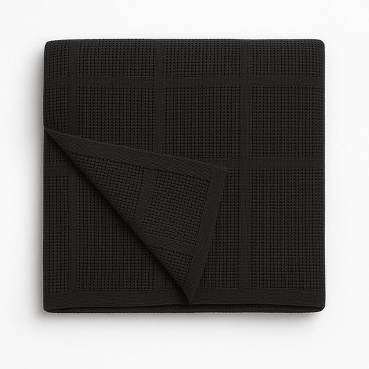 Katoenen plaid 150x200 antraciet - zachte luchtig geweven deken voor bank  woonkamer of als bedsprei - Beterkatoen