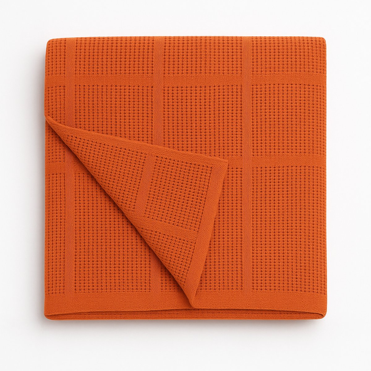 Katoenen plaid 150x200 coraal - zachte luchtig geweven deken voor bank  woonkamer of als bedsprei - Beterkatoen