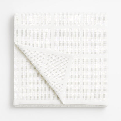 Katoenen plaid 150x200 wit - zachte luchtig geweven deken voor bank  woonkamer of als bedsprei - Beterkatoen