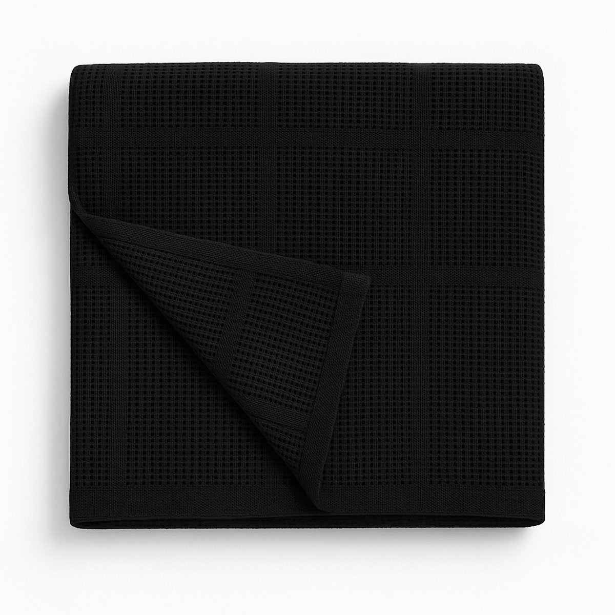 Katoenen plaid 150x200 zwart - zachte luchtig geweven deken voor bank  woonkamer of als bedsprei - Beterkatoen