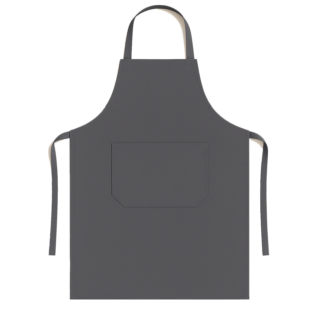 Antraciet keukenschort met zak - duurzame horeca kwaliteit van katoen en polyester - Beterkatoen
