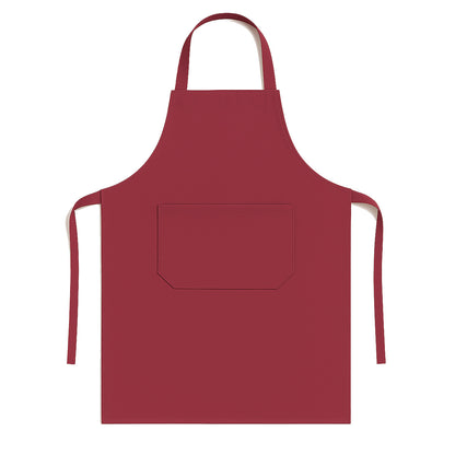 Bordeaux keukenschort met zak - duurzame horeca kwaliteit van katoen en polyester - Beterkatoen