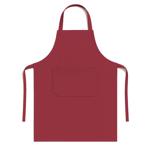 Bordeaux keukenschort met zak - duurzame horeca kwaliteit van katoen en polyester - Beterkatoen