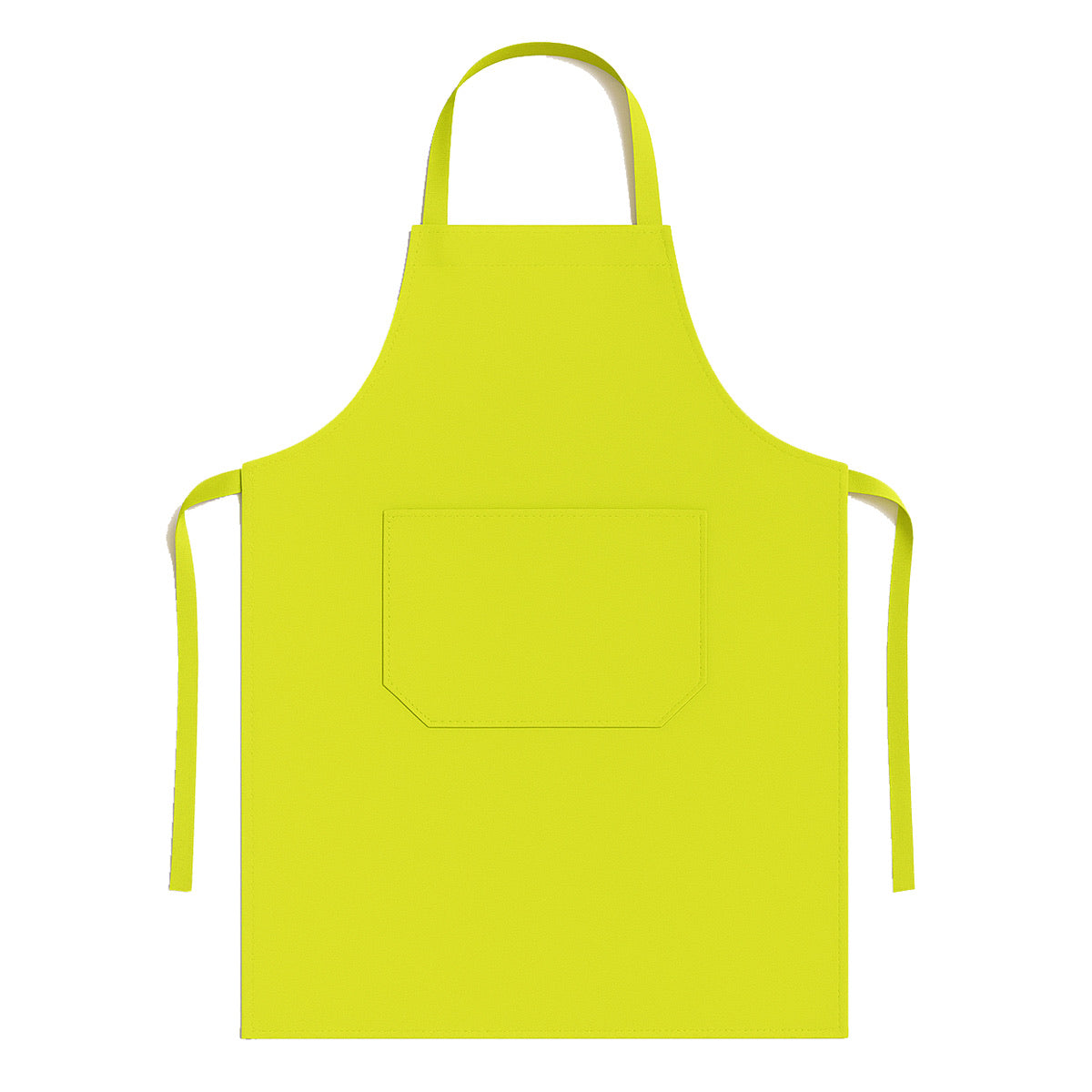 Gele blauw keukenschort met zak - duurzame horeca kwaliteit van katoen en polyester - Beterkatoen