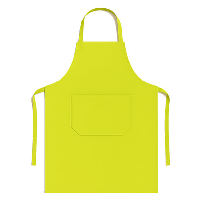 Gele blauw keukenschort met zak - duurzame horeca kwaliteit van katoen en polyester - Beterkatoen