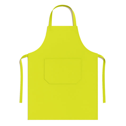 Gele blauw keukenschort met zak - duurzame horeca kwaliteit van katoen en polyester - Beterkatoen