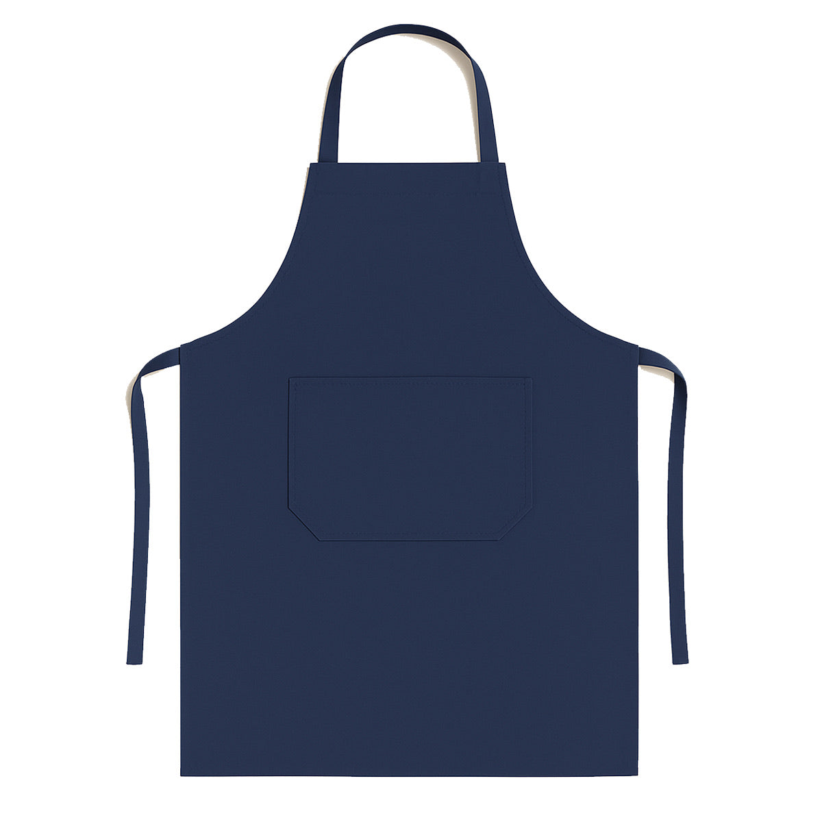 Marine blauw keukenschort met zak - duurzame horeca kwaliteit van katoen en polyester - Beterkatoen