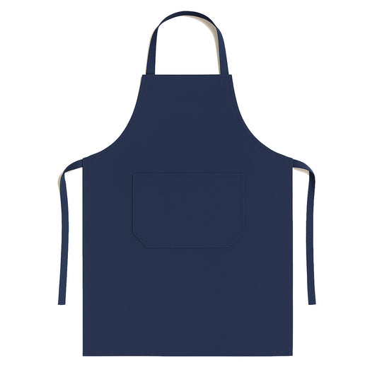 Marine blauw keukenschort met zak - duurzame horeca kwaliteit van katoen en polyester - Beterkatoen