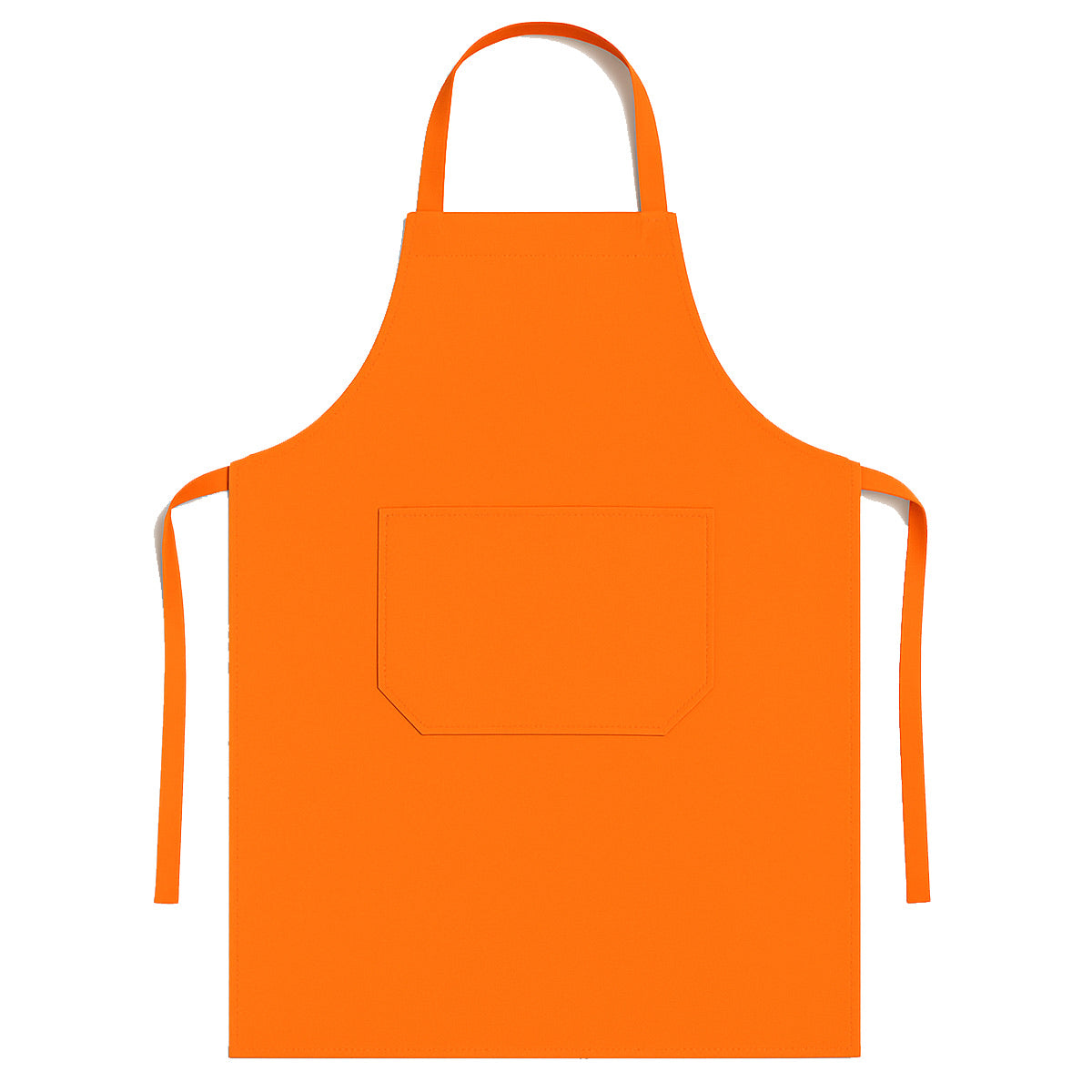 Oranje keukenschort met zak - duurzame horeca kwaliteit van katoen en polyester - Beterkatoen